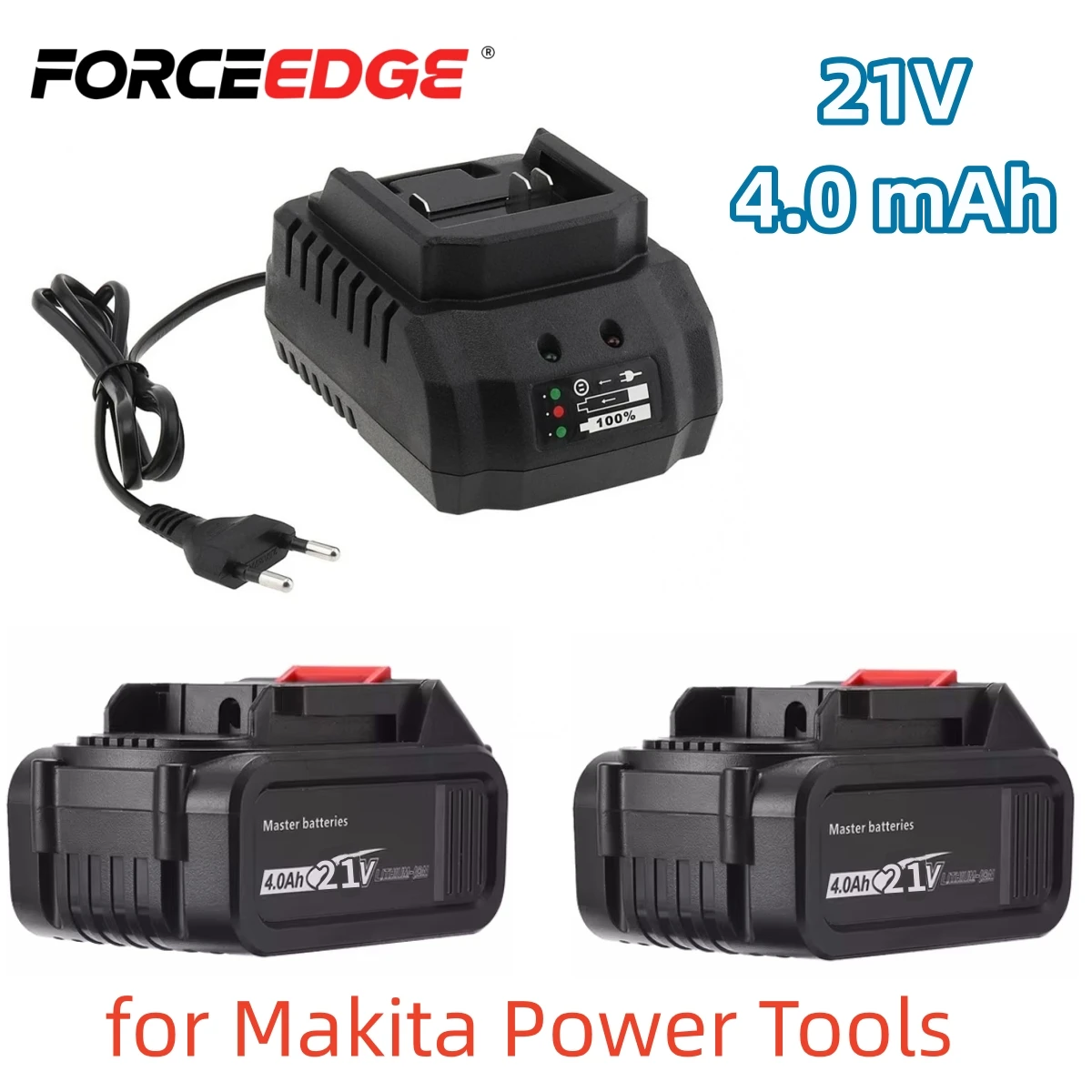 

4.0mAh 21V Original Battery for Makita Power Tools, Intelligent Chip Ultra Long Life Suitable Lithium Battery for BL1830 BL1840