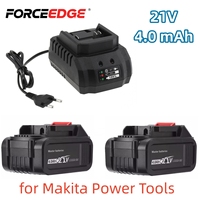 4.0mAh 21V Original Battery for Makita Power Tools, Intelligent Chip Ultra Long Life Suitable Lithium Battery for BL1830 BL1840