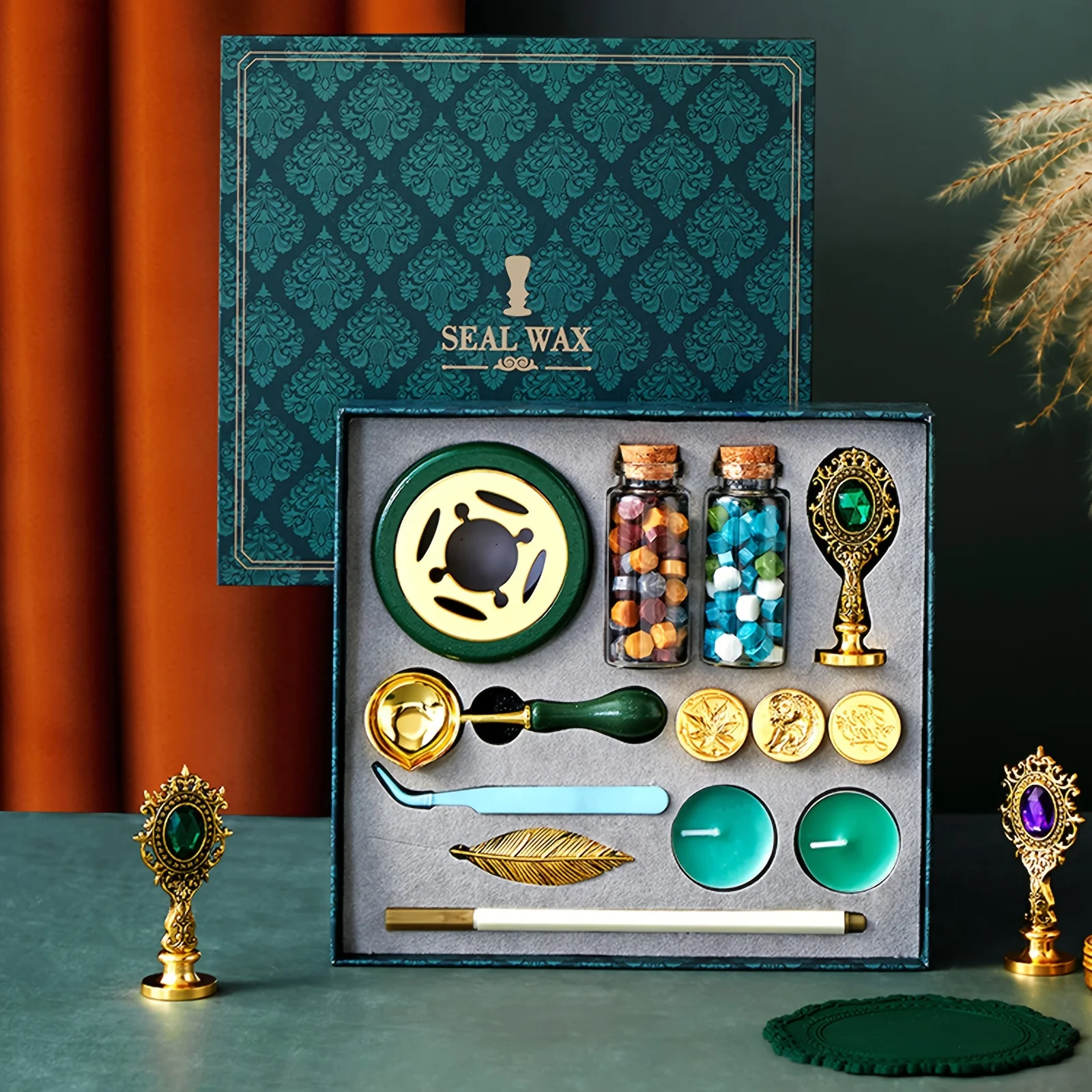 Batik Wax Kit - طقم ختم الشمع بنفسك مع صندوق