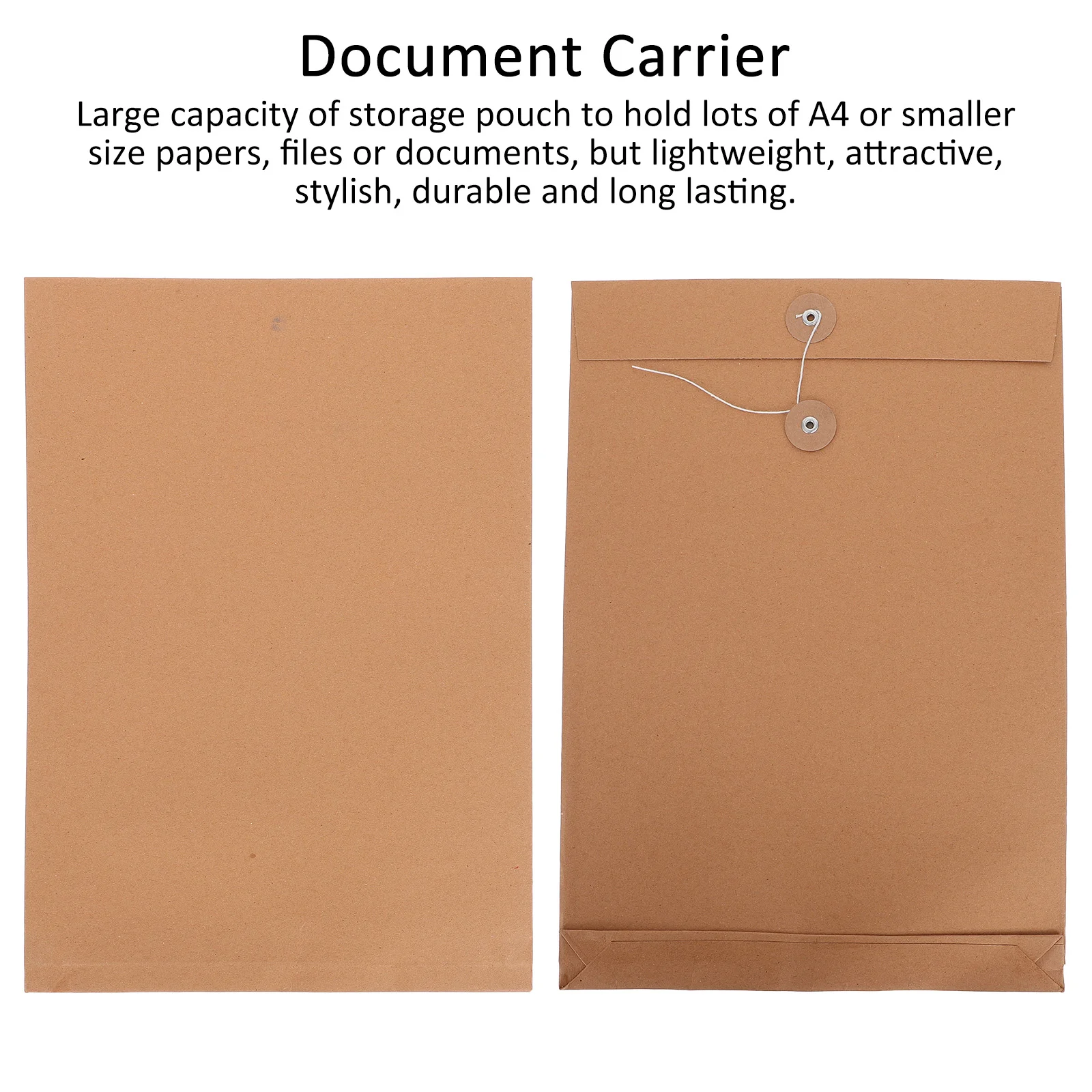 25 Pcs Document Carrier File Folder Bag Paper Organizer Envelope Kraft Portfolio