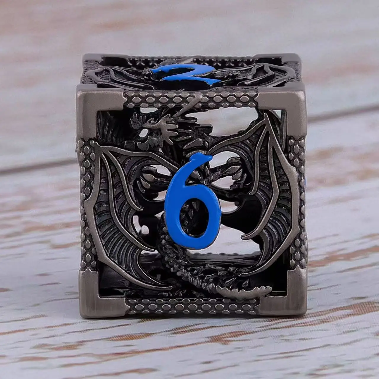 Hollow Metal Dice Set Dragon Dices DND Metal Dice for Dungeon and Dragons DND RPG Polyhedral Dices Set D100 D6 D8 D10 D12 D20