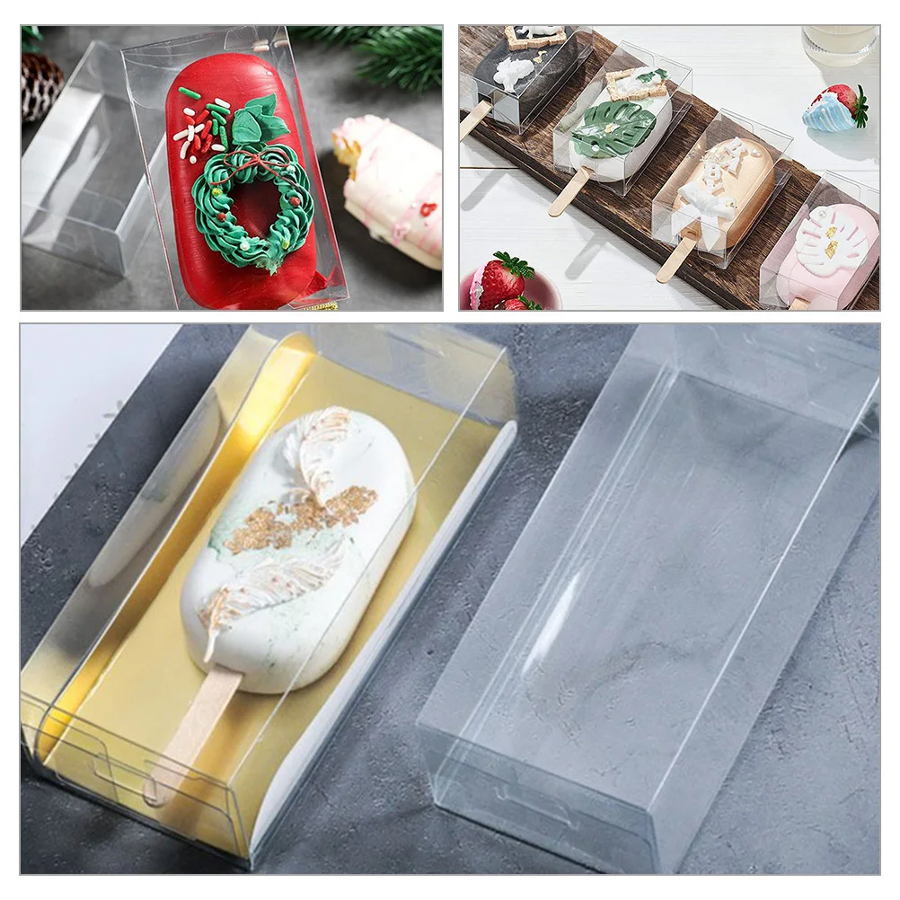 

25Pcs Transparent Dessert Storage Boxes with Ventilation Clear Ice Cream Containers Reusable Mousse Party Supplies