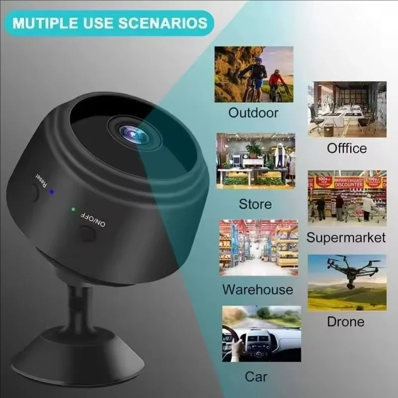 A9 Mini Camera 1080P HD WiFi Wireless Video Recorder, IR Night Vision Strong Magnet Mount Real-time Remote View for Home Safety