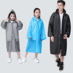 Fashion EVA Children Adult Raincoat Kid Adult Thickened Waterproof Rain Coat Girl Boy Outdoor Hiking Travel Reusable Rain Jacket