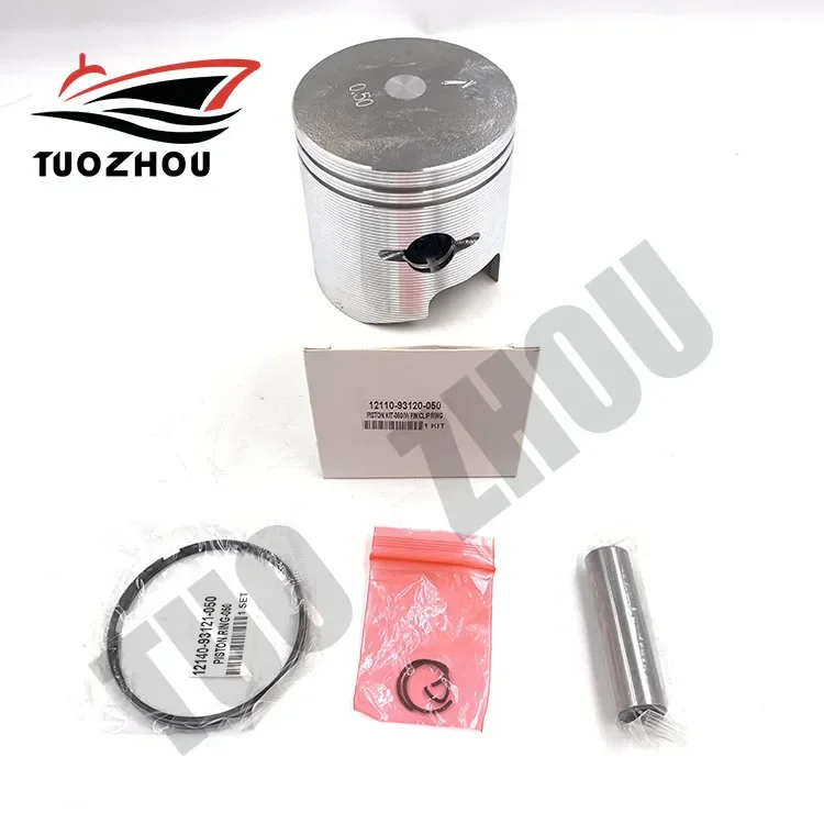 

12110-93120-50 Piston Kit +0.5mm Std With Rings Replace for Suzuki Outboard Engine 9.9HP 15HP DT9.9 DT15 12110-93120-000 12110-