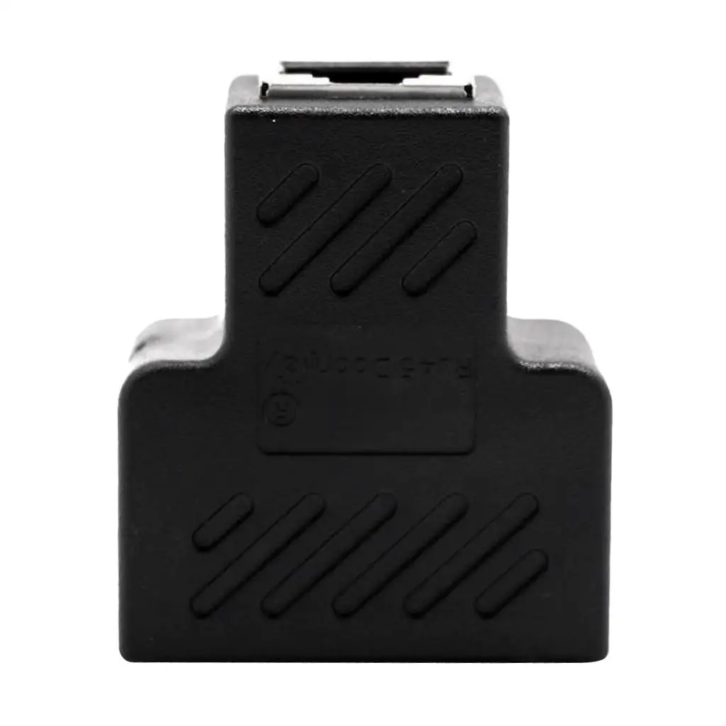 Network Cable Splitter 1 in 2 Out Adapter PVC Female Connector for Connecting Hub PC Router TV