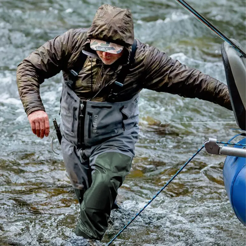 Zippered Chest Wader for Fishing Breathable Outdoor Stockingfoot Stout Wader Big Tall Men Wade Pants