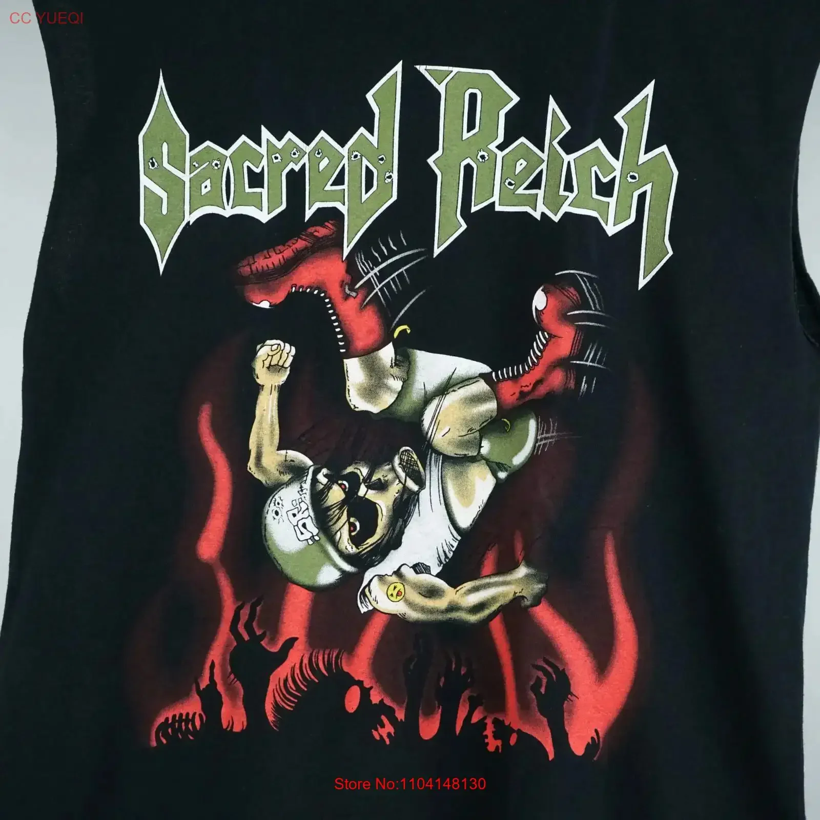 2009 Sacred Reich T Shirt  Full Size IM0619 vintage Washed Soft Comfortable Slightly Stretched Stylish Breathable streetwear