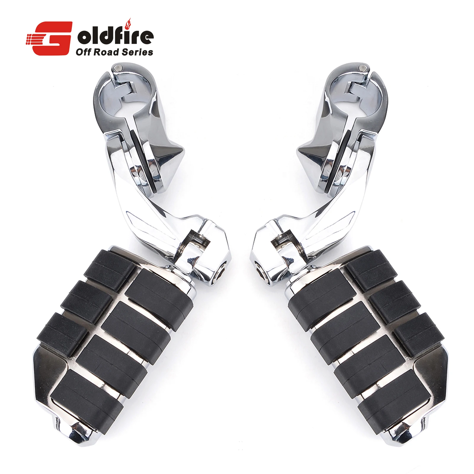 

32mm 1.25" Highway Pegs Motorcycle Short Angled Adjustable Highway Footpegs for Harley Touring Road King Street Glide Sportster