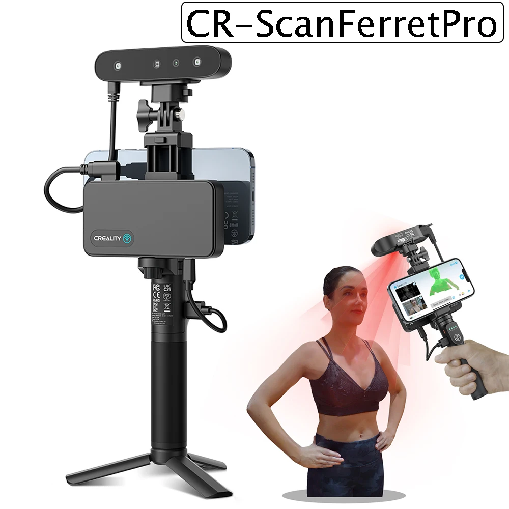 Creality CR-Scan Ferret Pro /CR-ScanOtter/CR-ScanRaptor WiFi 3D Scanner Anti-shake Tracking 0.1mmAccuracy Wireless Scanning