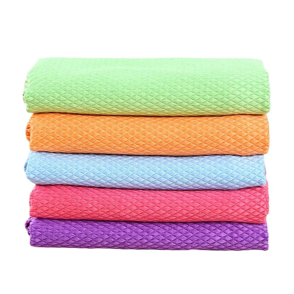 5Pcs Superfine Fiber Cleaning Cloth High Absorbency Kitchen Bathroom Window Glass Reusable Quick Dry Soft
