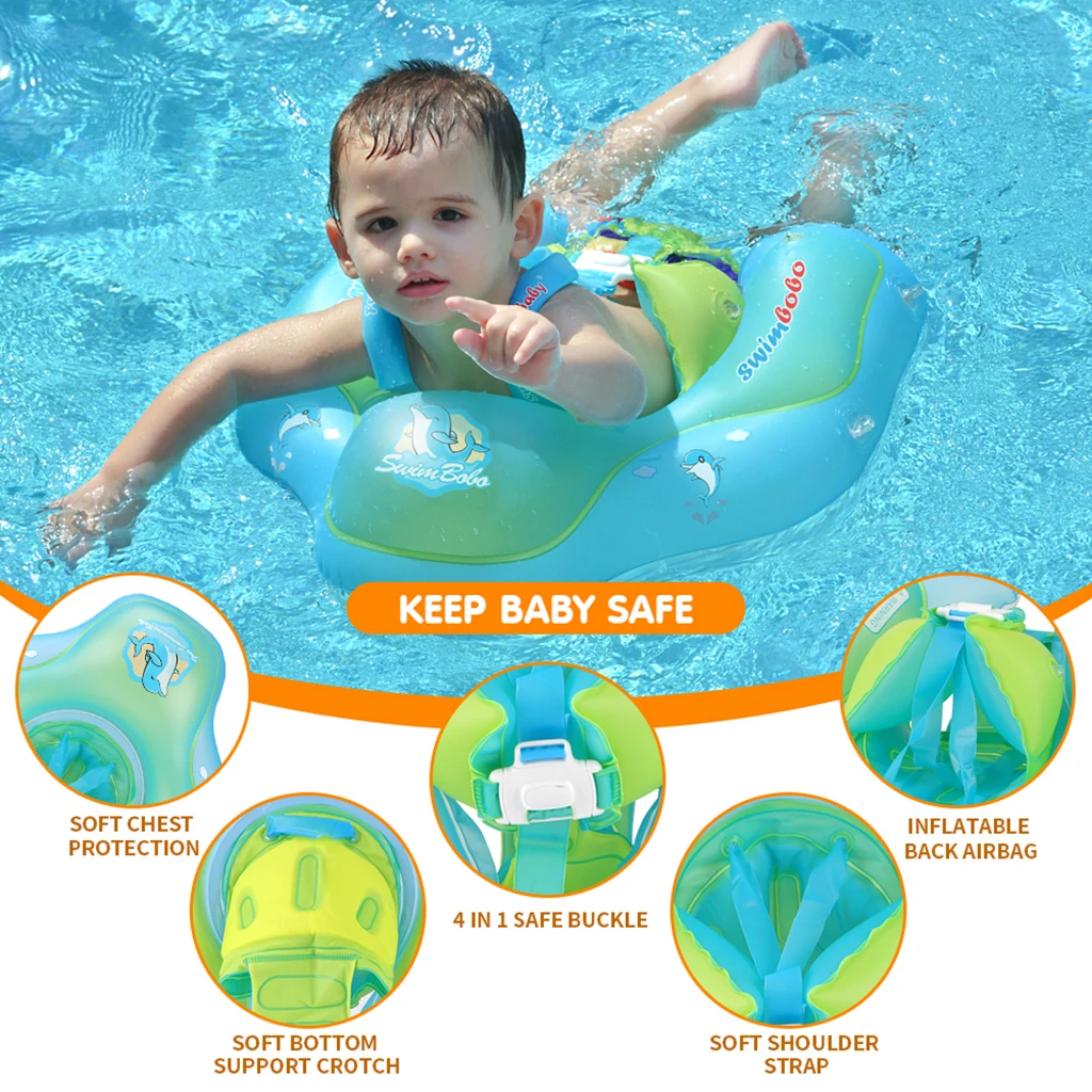 2022 New Upgrades Baby Swimming Float Inflatable Infant Floating Kids Swim Ring Circle Bathing Summer Toys Toddler Rings