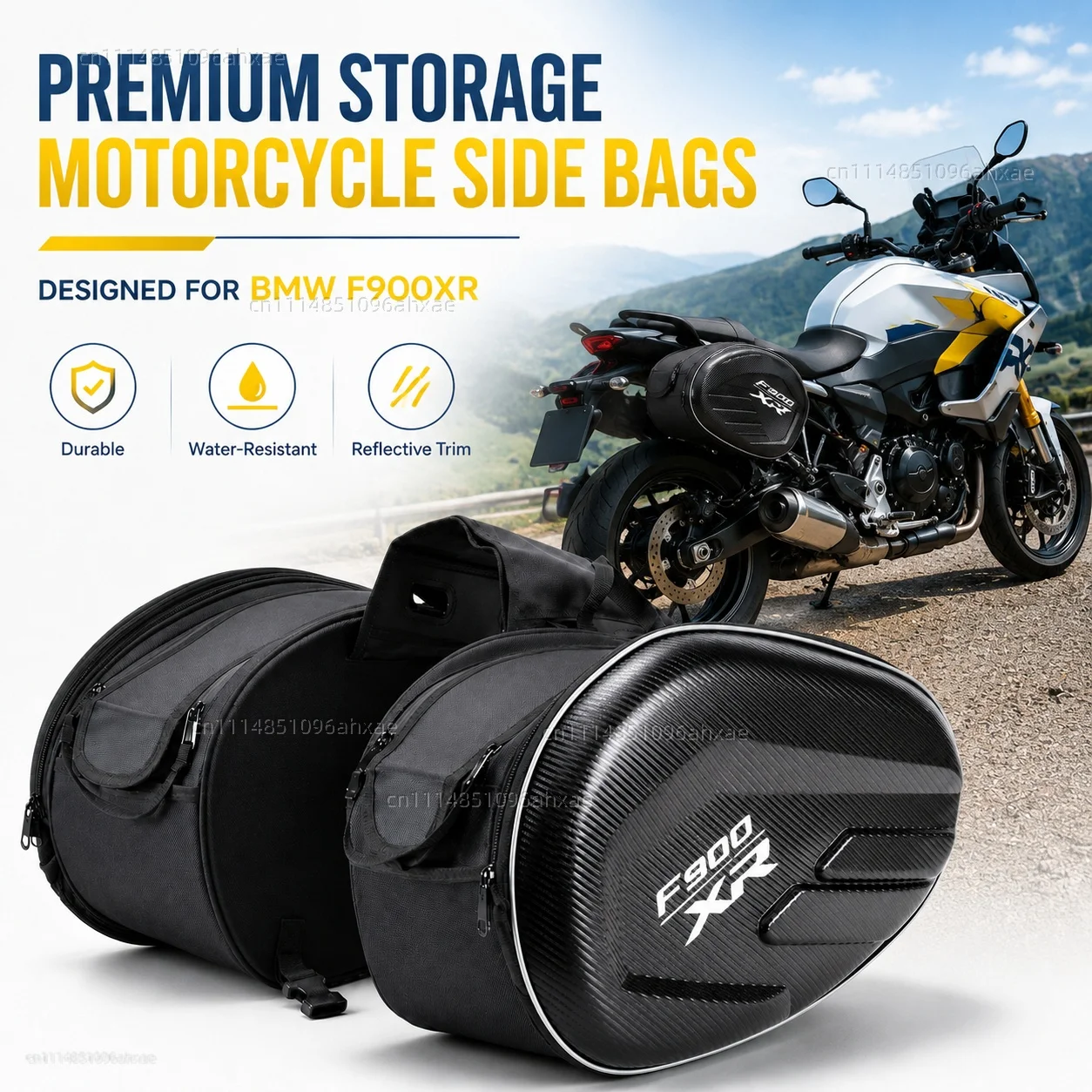For BMW F900XR 2020-2026 2PCS Motorcycle Pannier Bags Luggage Saddle Bags Side Storage Fork Travel Pouch Box Motorcycle Side