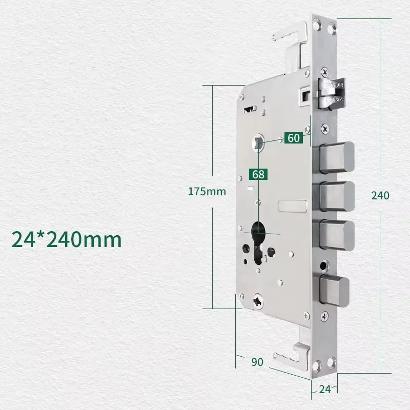 Imagem -02 - Segurança Door Lock Body Smart Fingerprint Lock Body Anti-roubo 6068 Acessórios Aço Inoxidável