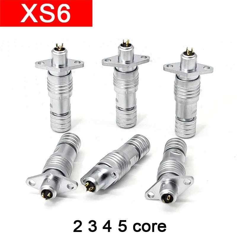 Aviation Plug Diamond Flange Type XS6-2 3 4 5 Core Open Hole 6Mm Micro Connector Quick Socket Diamond Flange XS6-4 2P 3P 4P 5Pin