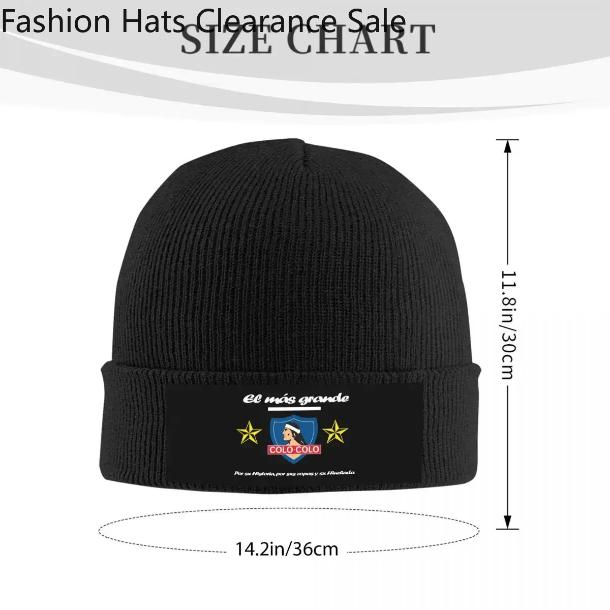 Social Y Deportivo Colo-Colo Knitted Hat Beanies Autumn Winter Hat Warm Street Campeon DE Chile Football Caps Men Women Gift