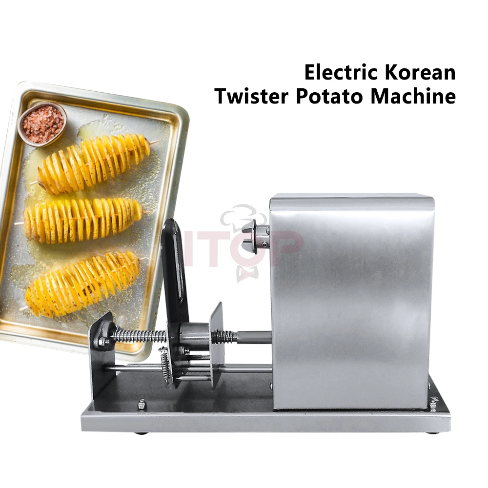 ITOP Electric Spiral Potato Cutting Machine Chips Machine Potato Chip String Rotate Potato Tower Twister Potato Machine