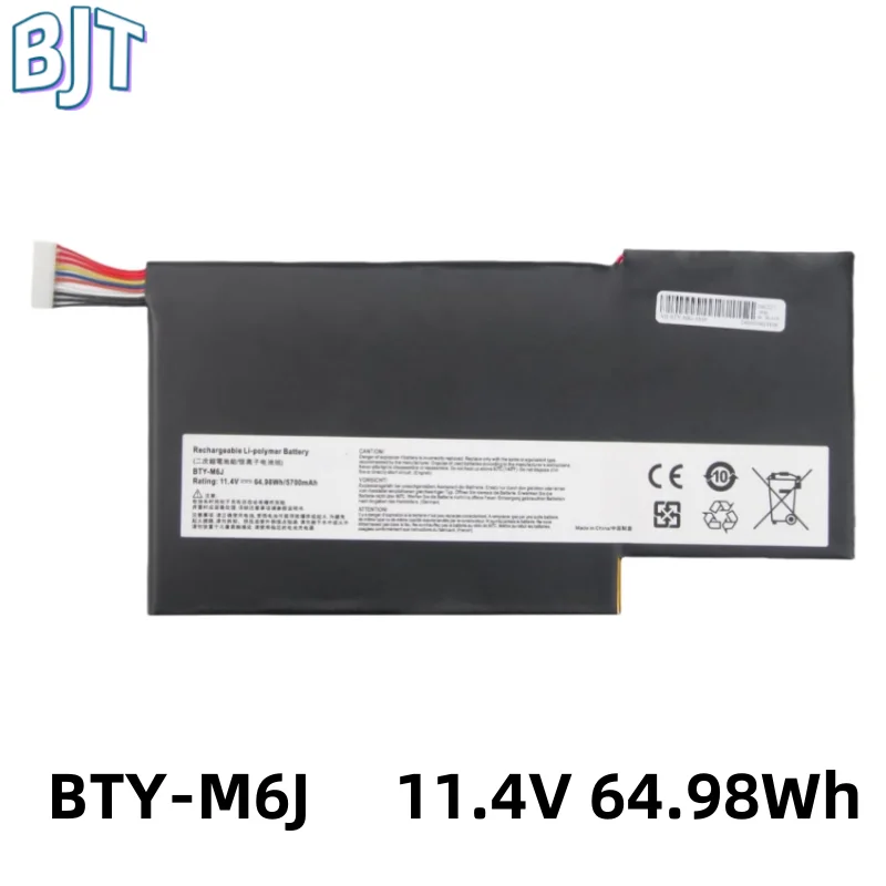 

11.4V 64.98Wh 5700mAh New BTY-M6J Laptop Battery For MSI GS63VR GS73VR 6RF-001US BP-16K1-31 9N793J200 Notebook MS-17B1 BTY-U6J