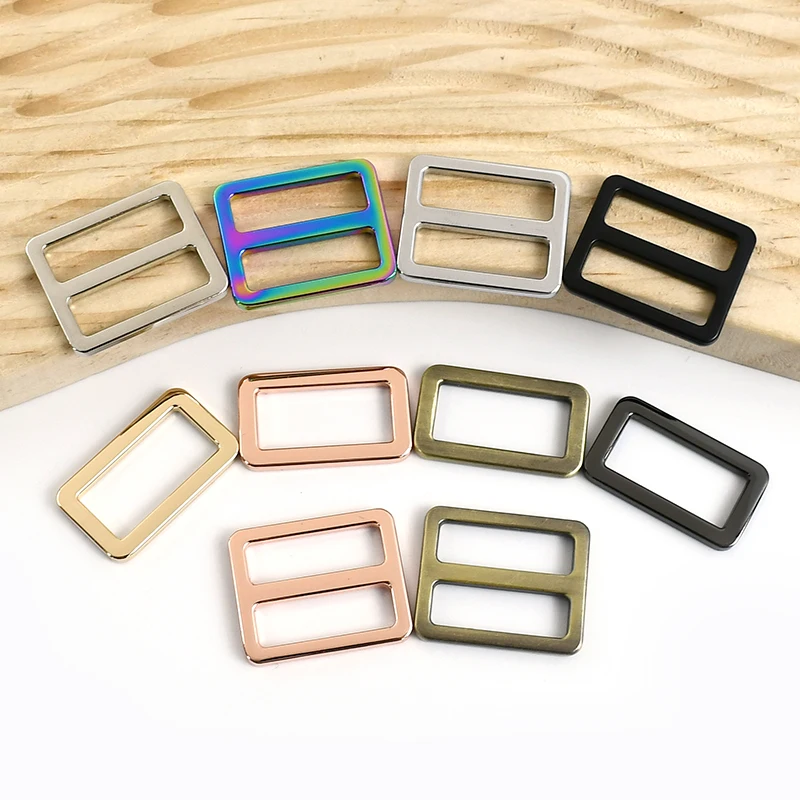 

10Pcs 20-50mm Metal Ring Buckles for Webbing Strap Tri-Glide Slider Clasp Backpack Adjuster Carabiner Rings Hardware Accessories