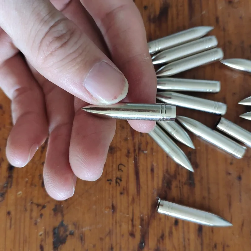 30pcs  6mm Outer Arrowhead Alloy Arrow Points Iron Arrowheads for 6mm Arrow Shaft Archery Hunting Shooting Accessories Wholesale