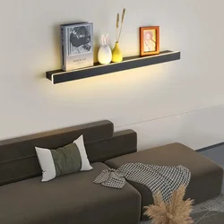 Bedside Shelf Wall Lamp LED Indoor Strip Wall Lamp Living Room Corridor Background Wall Pendant Decorative Lighting