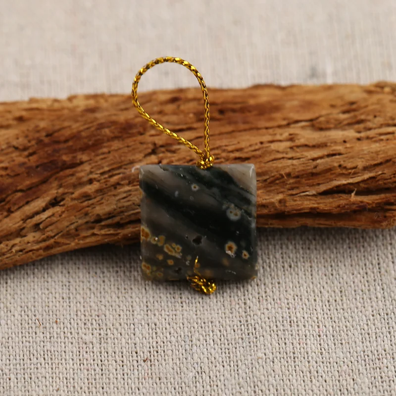 B&F Handmade Wave Jasper Pendants, Genuine Natural stones beads, Unique Stones for jewelry & DIY Earring Beads