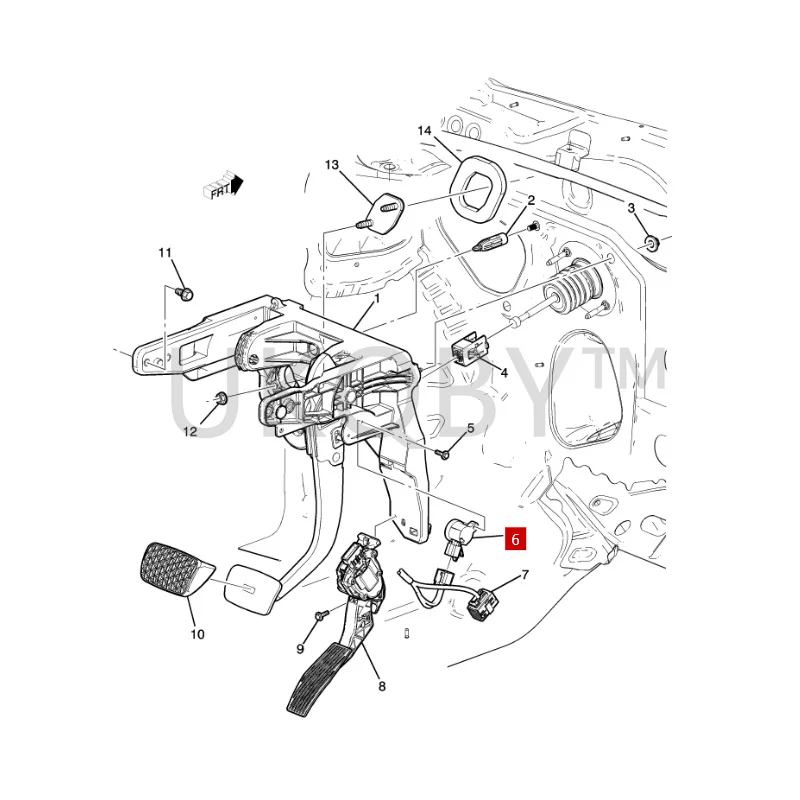 13579089 Applicable to the Ko lu za nk ol a Jing Cheng Brake light switch, brake light sensor