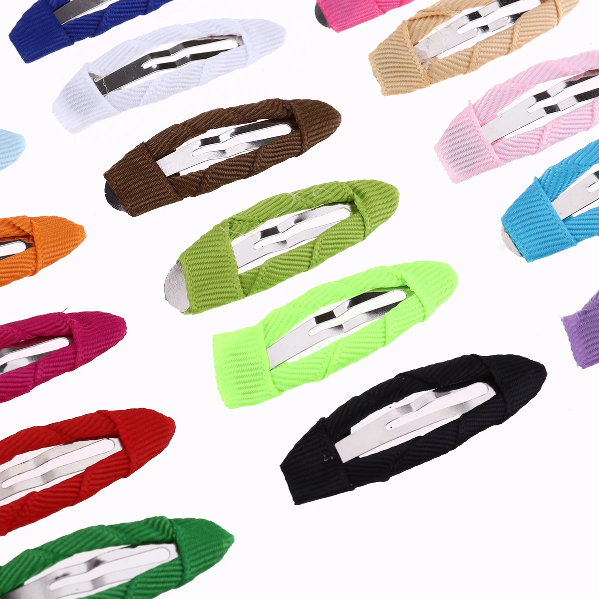 

20 Pcs Children's Hair Accessories Ribbon Clips for Baby No Barrettes Lightweight 2 Inch Grosgrain Bright