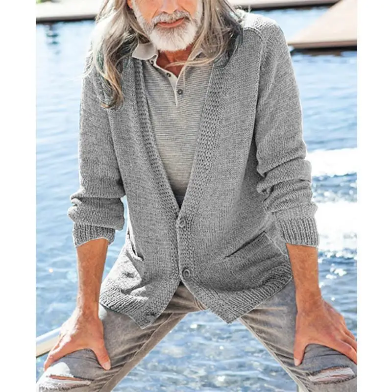 

Осенние мужские вязаные майки Faion Long Sve, шерстяная акриловая ткань, повседневные удобные, приятные для кожи куртки больших размеров