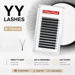 WeenWeave YY Lashes Extension 6mm 7mm 16mm Y Shape Lashes 2D 0.07 Faux Mink C/D Natural Soft Brazilian Eyelash