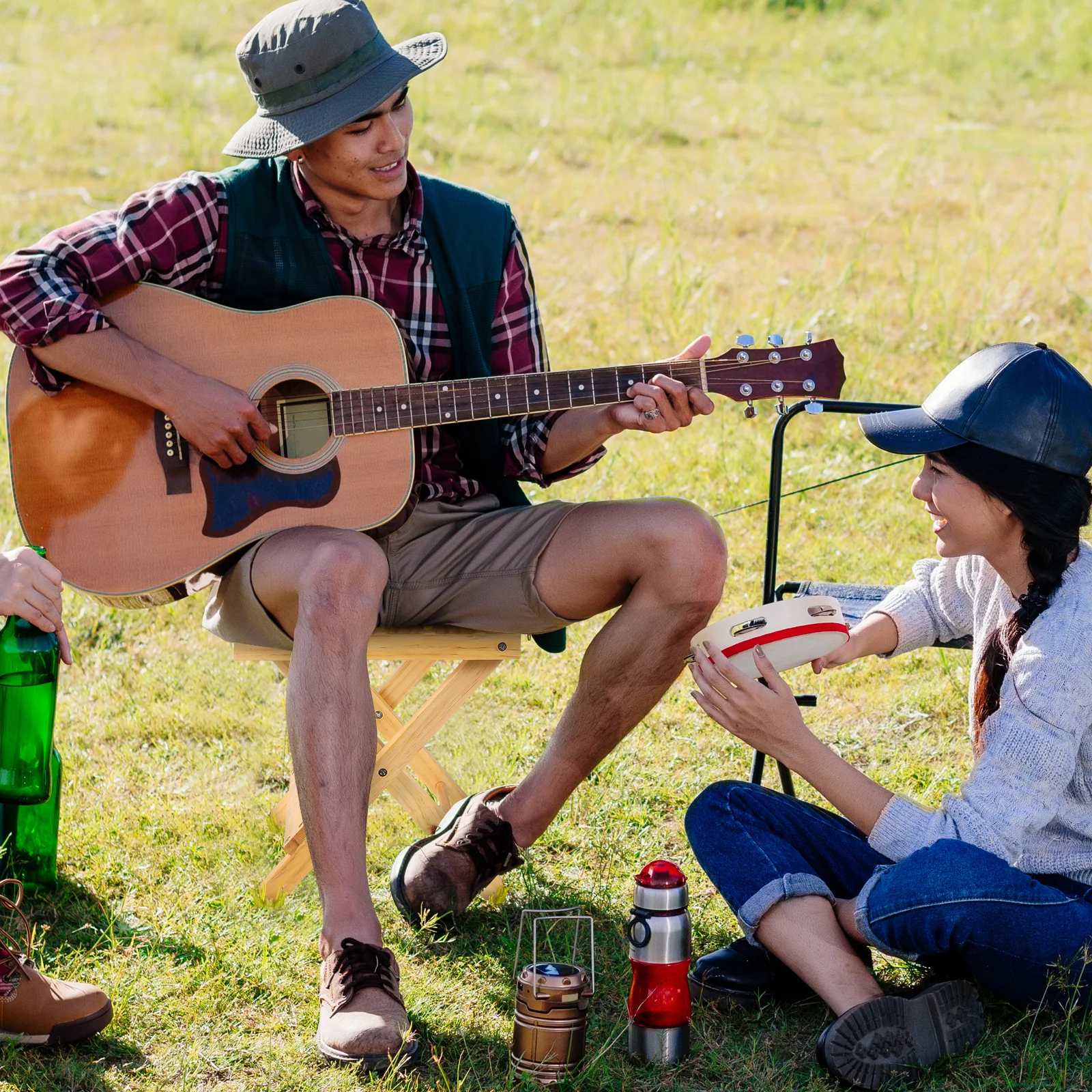 طاولة جانبية خشبية صغيرة مربعة قابلة للطي، طاولة نزهة النبيذ في الهواء الطلق، مدمجة ومستقرة، مكتب تقديم خشبي، مقعد للشاطئ