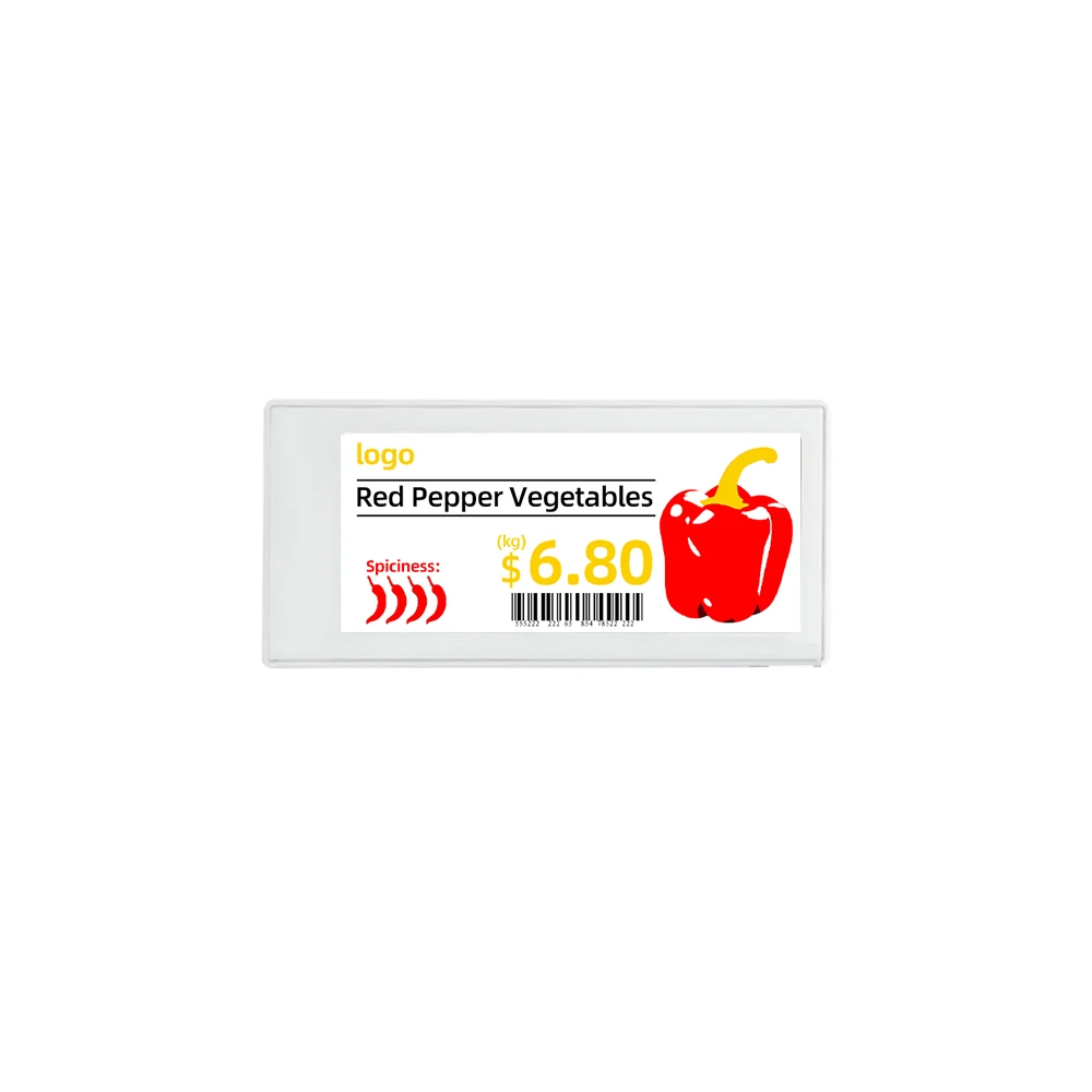 New White Shell NFC EPD Electronic Tag 3mm Thickness Smart ESL Price Label 2.9 4.2 Inch