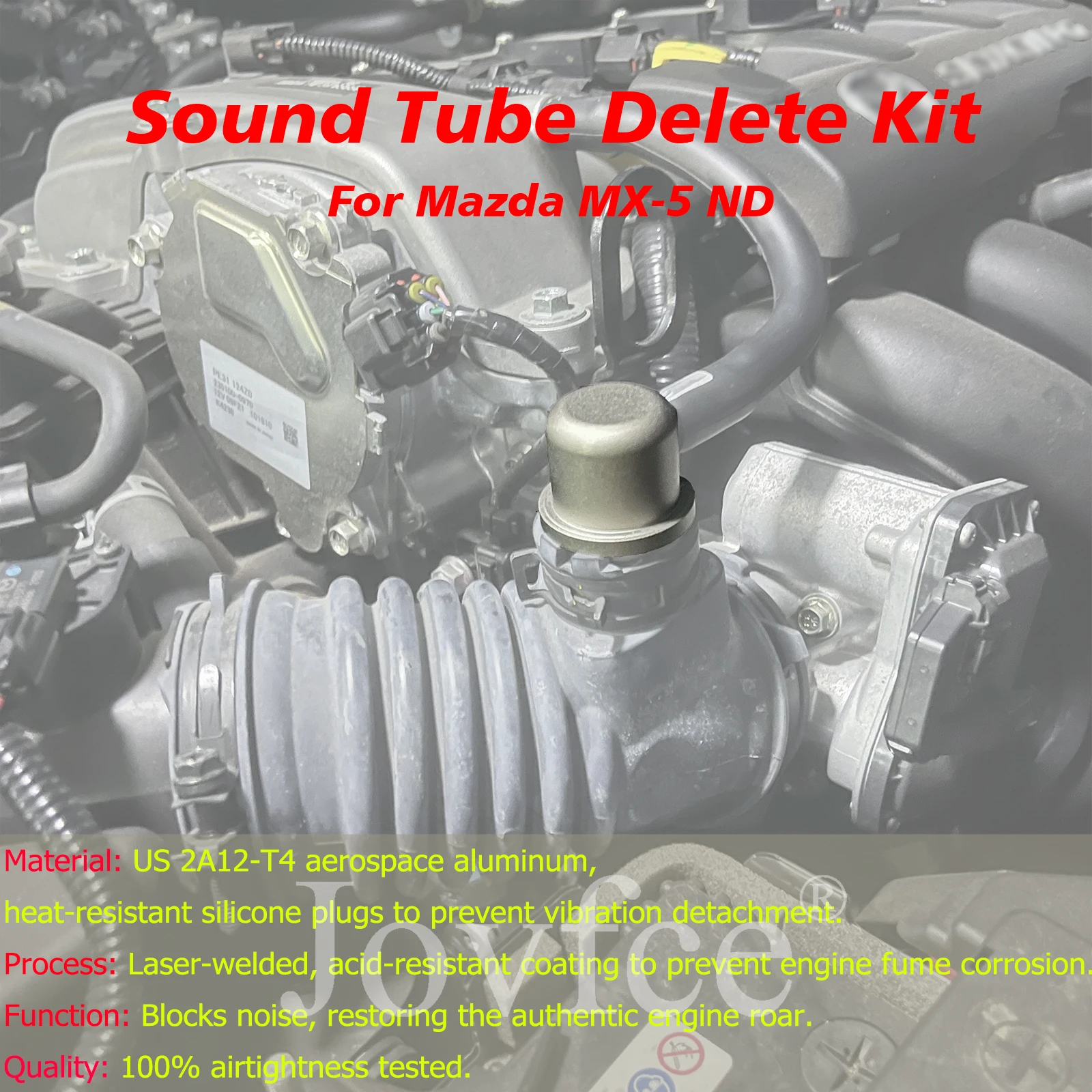 Sound Tube Delete Kit for Mazda MX-5 Miata ND 2016-2026, Remove Sound Generator, Clean Engine Bay, Restore Natural Sound