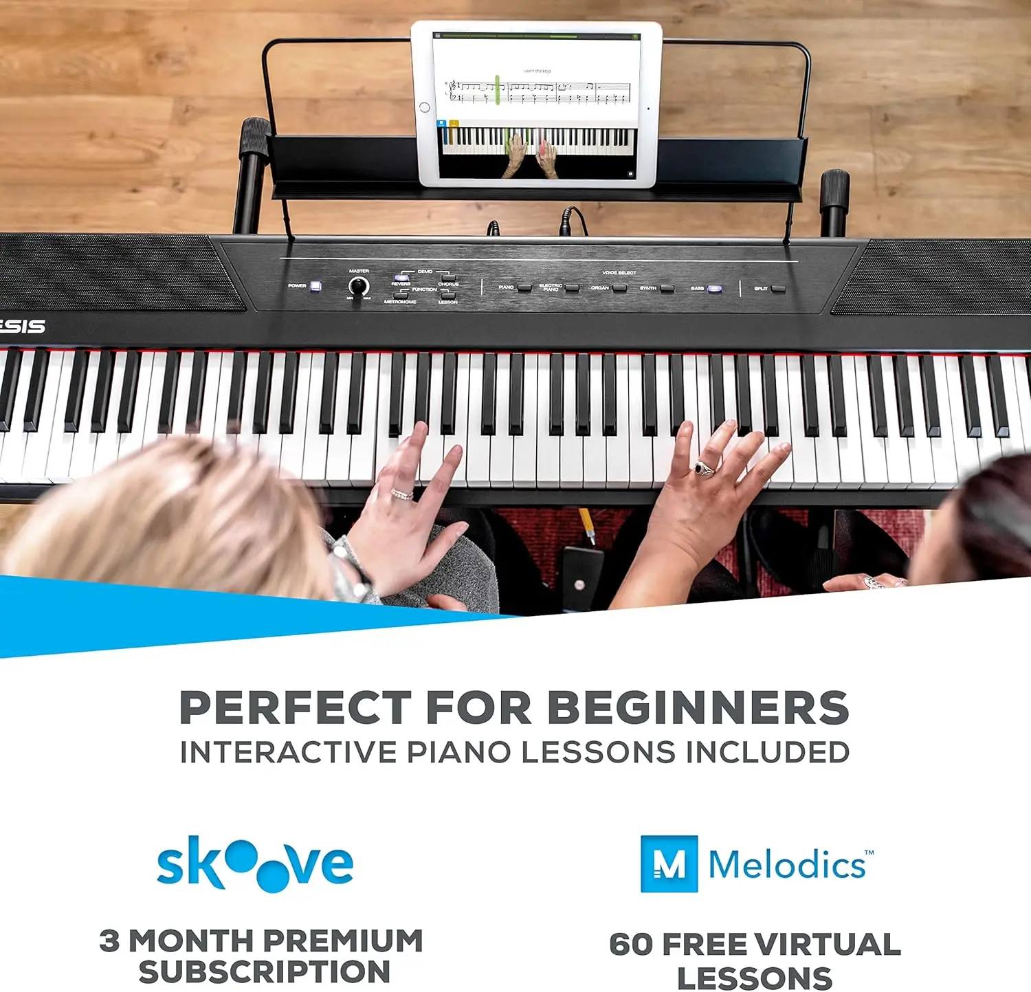 

Recital – 88 Key Digital Piano Keyboard with Semi Weighted Keys, 2x20W Speakers, 5 Voices, Split, Layer and Lesson Mode