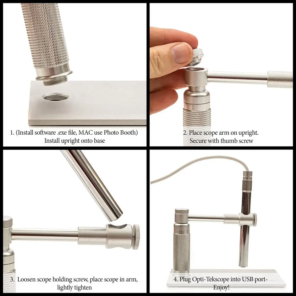 Câmera de microscópio digital USB Zoom 200x Resolução 1600x1200 Sensor CMOS avançado 8 LED Windows 10 e Mac compatível durável