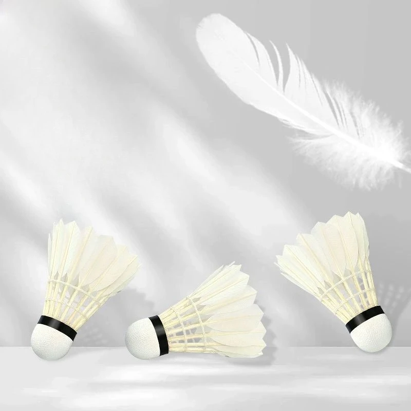 

Feather Badminton Birdies with Great Durability Stability and Balance Suitable Professional Competition Training Indoor Sports