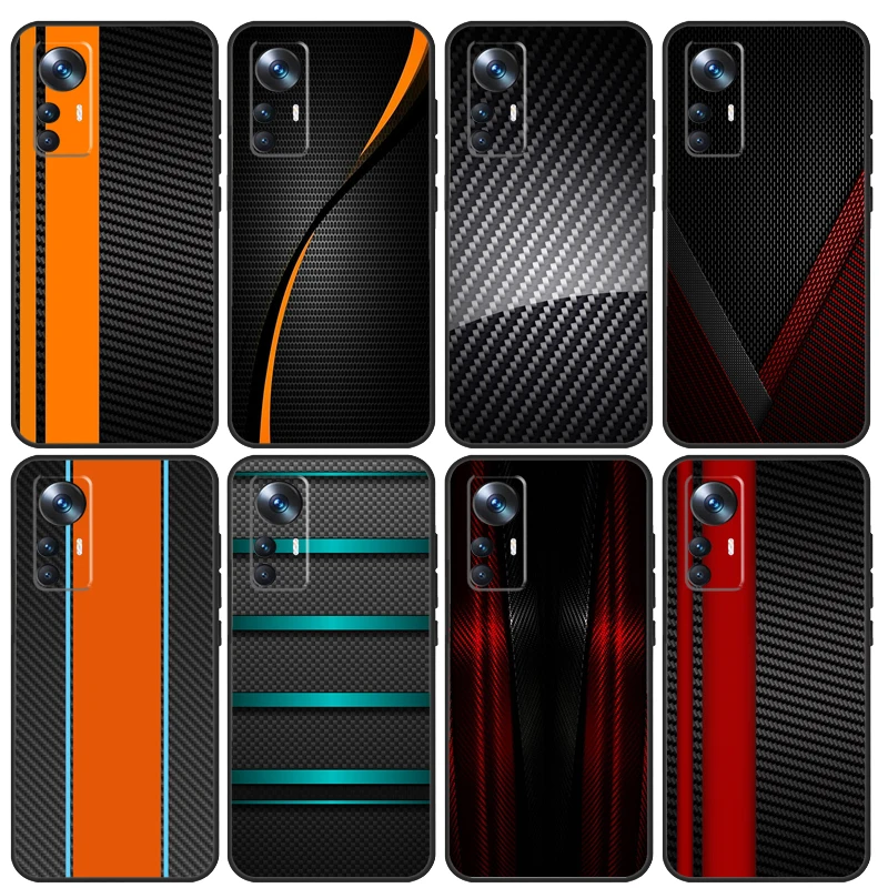 Car Carbon Fibre Pattern Case For POCO F5 X5 X3 Pro F4 X4 F3 C65 Cover For Xiaomi 13T Pro 11T 12T 14 12 13 Lite 12X