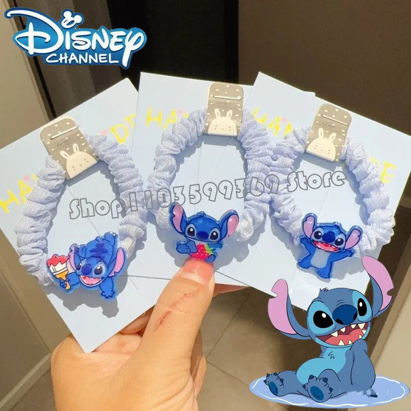 

Hot Disney Stitch Hair Circle Children's Accessories Cartoon Cute Kids Headwear Girl Elastic Band Hair Accessories