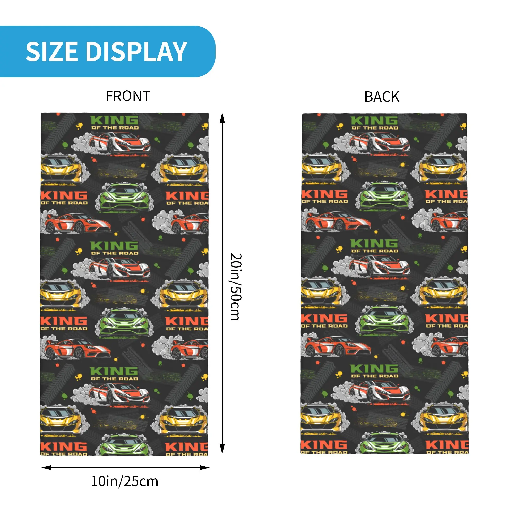 Custom Racing Speed Race Motion  Neck Gaiter Women Men UV Protection Winter Rally Bandana Scarf for Ski