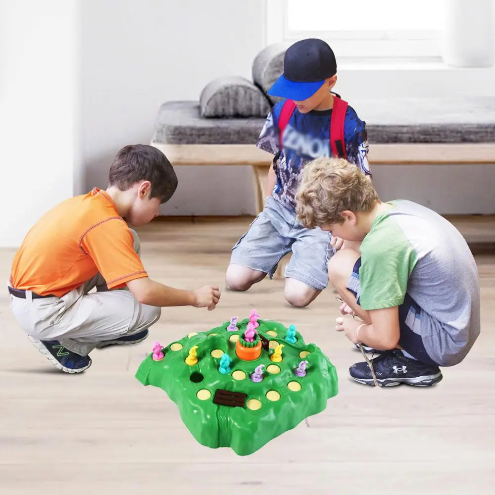 Trampa competitiva para el país, juego de trampa para conejos, conejo Montessori, juguete de campo traviesa, juego de mesa interactivo educativo