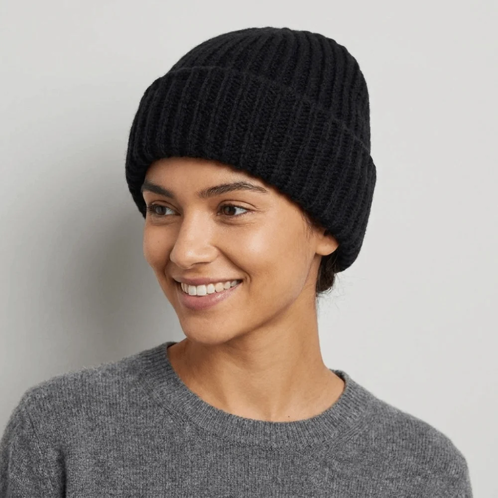 Einfarbige Winter-Sturmhaube Winddichter Nackenwärmer Vollgesichts-Pullover-Mütze Ohrenschutz-Mütze Ohrenklappen-Ski-Strickmaske – Detail 7