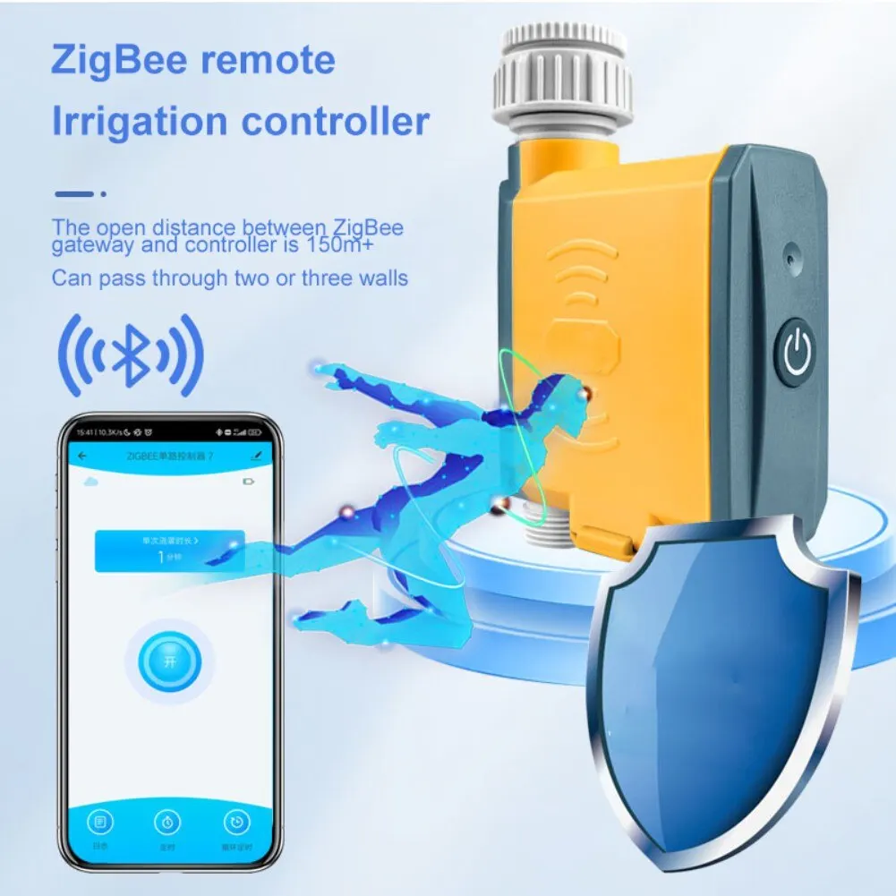 Tuya Zigbee Smart Garden Watering Timer Sprinkler Drip Irrigation System Built-in Water Flow Recorder Water Controller