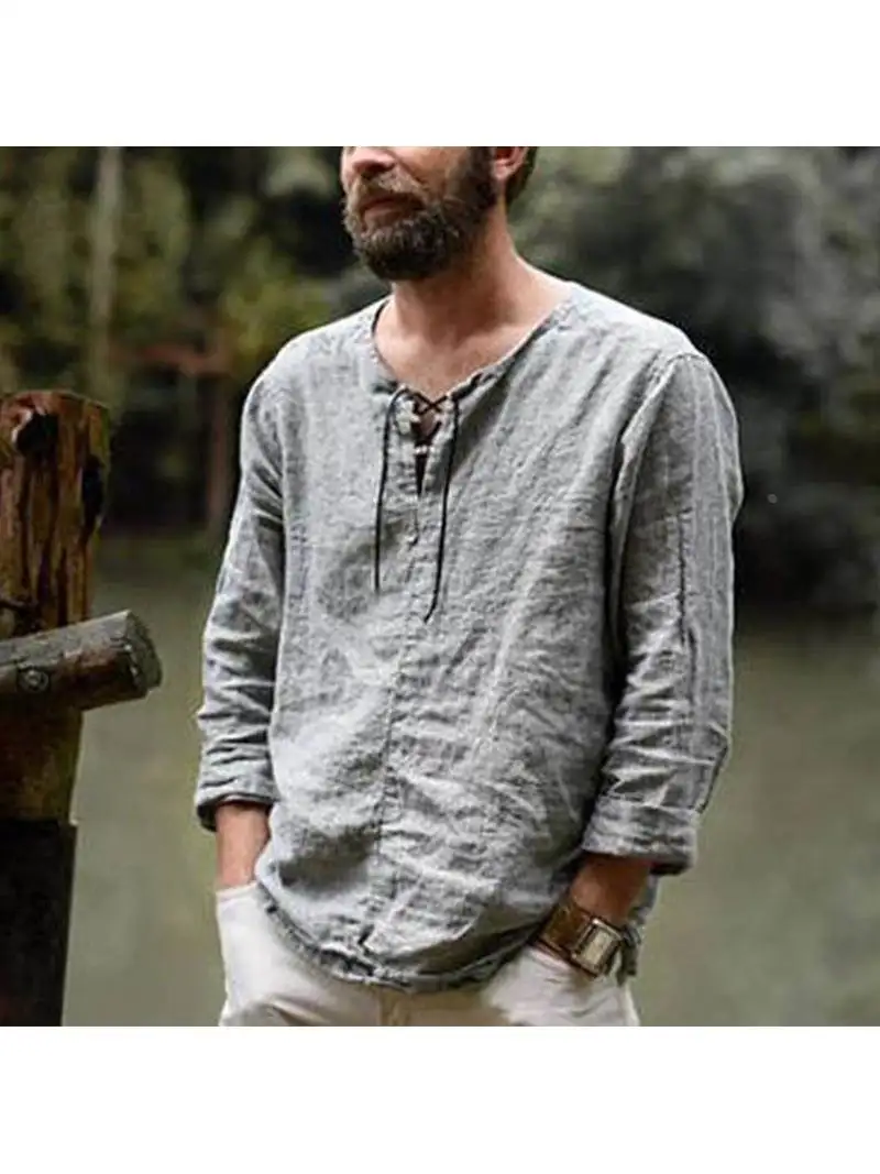 

Men's Long Sve V-Ne T-irt Color Blo Slim Fit Breathable Polyester Casual irt for Youth Daily Wear Spring Autumn Wi...