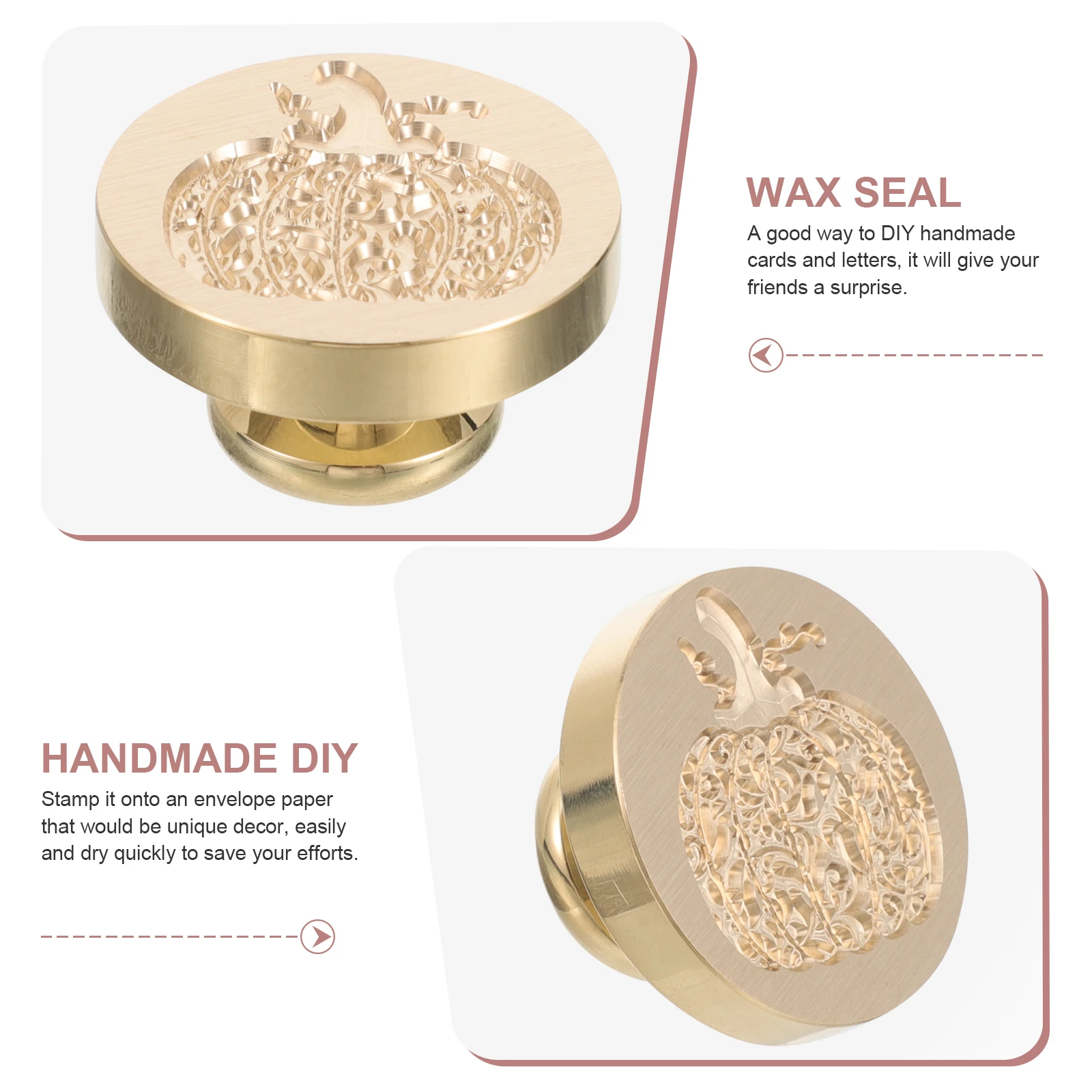 

Brass Wax Seal Halloween Pumpkin Pattern Sealing DIY Craft Decor Envelope Invitations Package