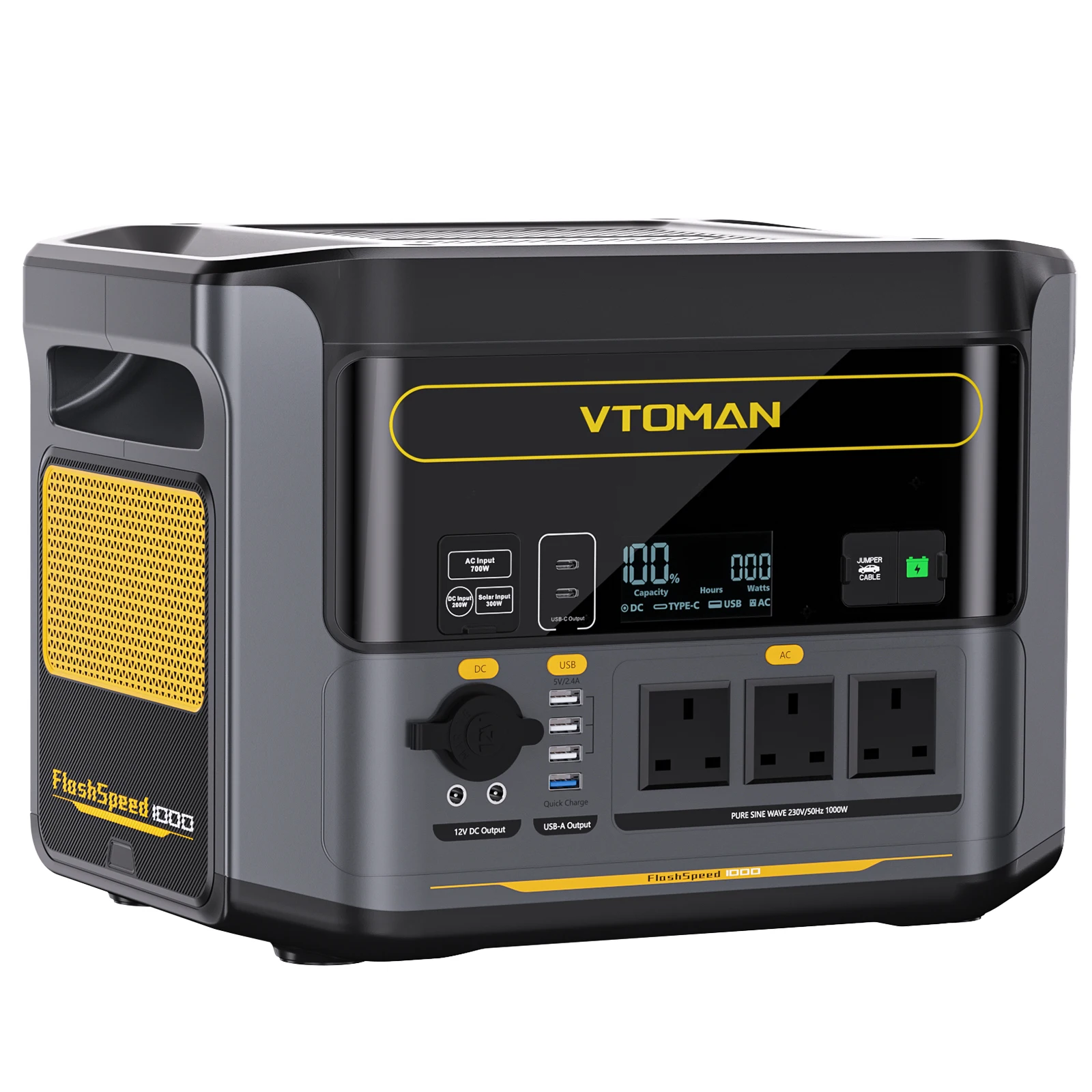 VTOMAN VTOMAN FlashSpeed 1000 Portable Power Station 2000W 828Wh LiFeP04 Battery For Outdoor Camping Tent Travel