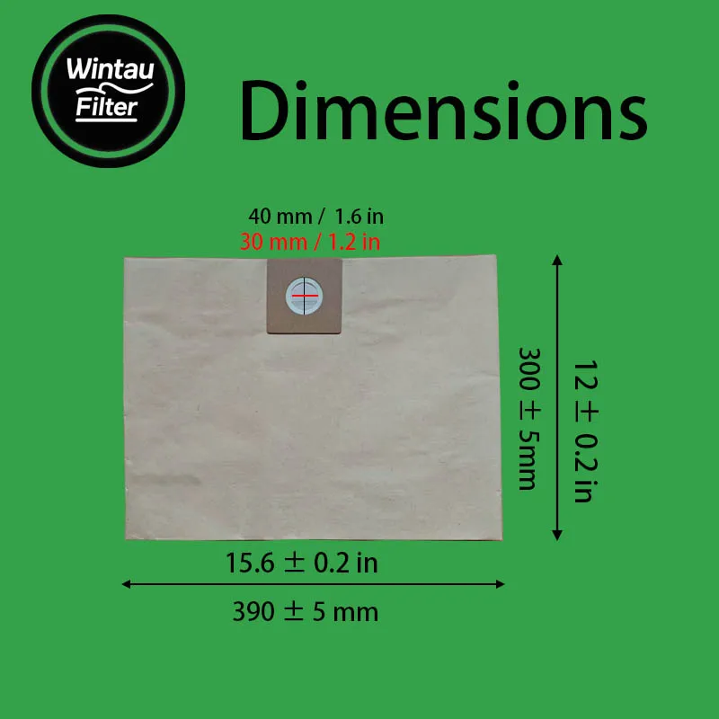 5/10 قطعة كيس ورقي للمكنسة الكهربائية كيس فلتر الغبار متوافق مع Karcher NT30/1 NT38 والنماذج العالمية الأخرى #2