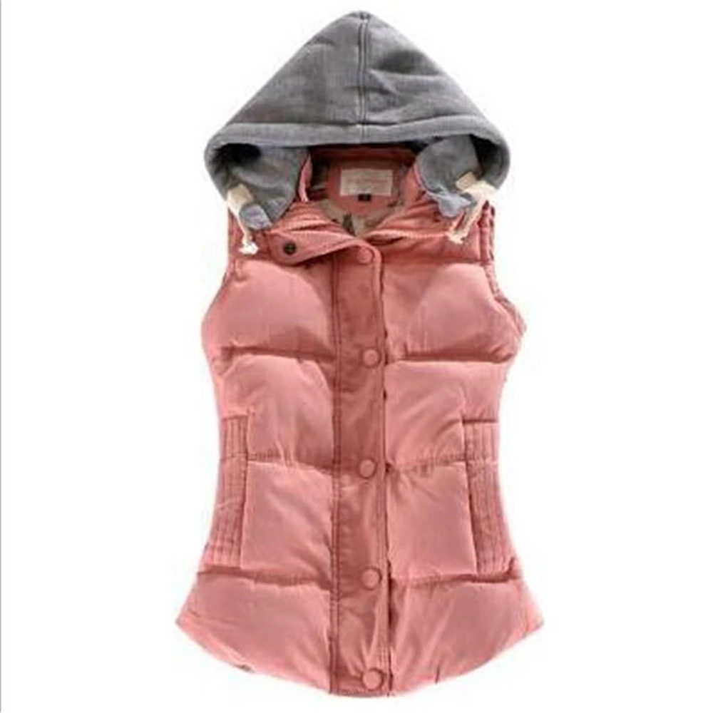 

Woman Spring Hot Sale Removable Hooded Thick Down Jackets Female Fall Hot Sale Warm Down Parkas Women Down Vests Lady Overcoat