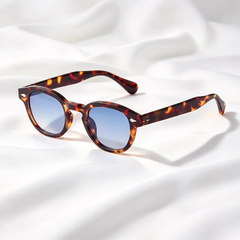 2026 Retro Round Sunglasses Men Women High Sense Black Frame Sun Glasses Decor UV400 Protection Fashion Eyewear Outdoor Driving