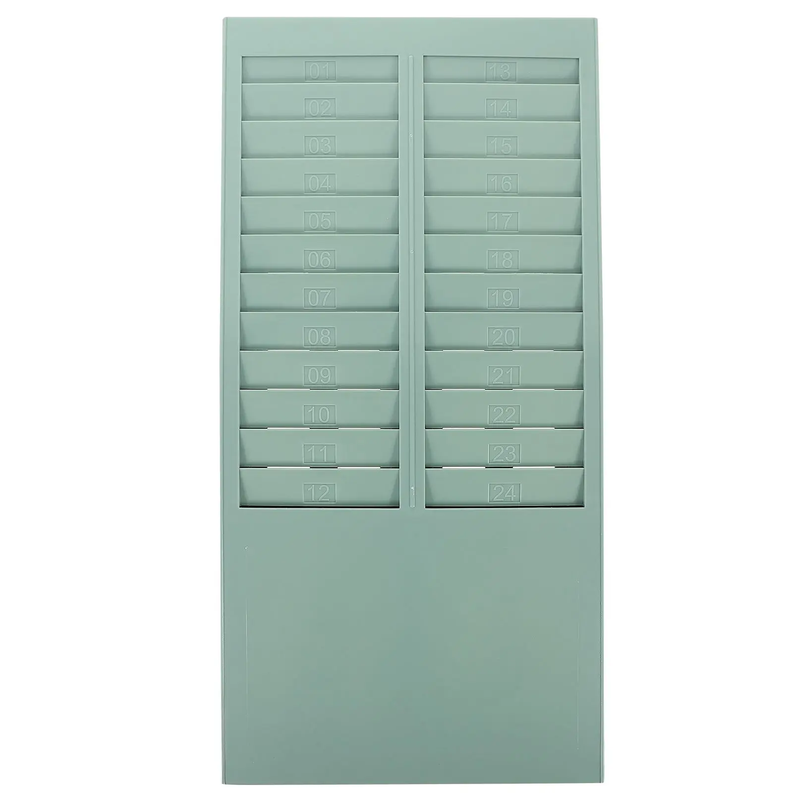 24 Slots Attendance Machine Card Holder Plastic Rack Office Factory Warehouse Time Storage Accessory Organizer