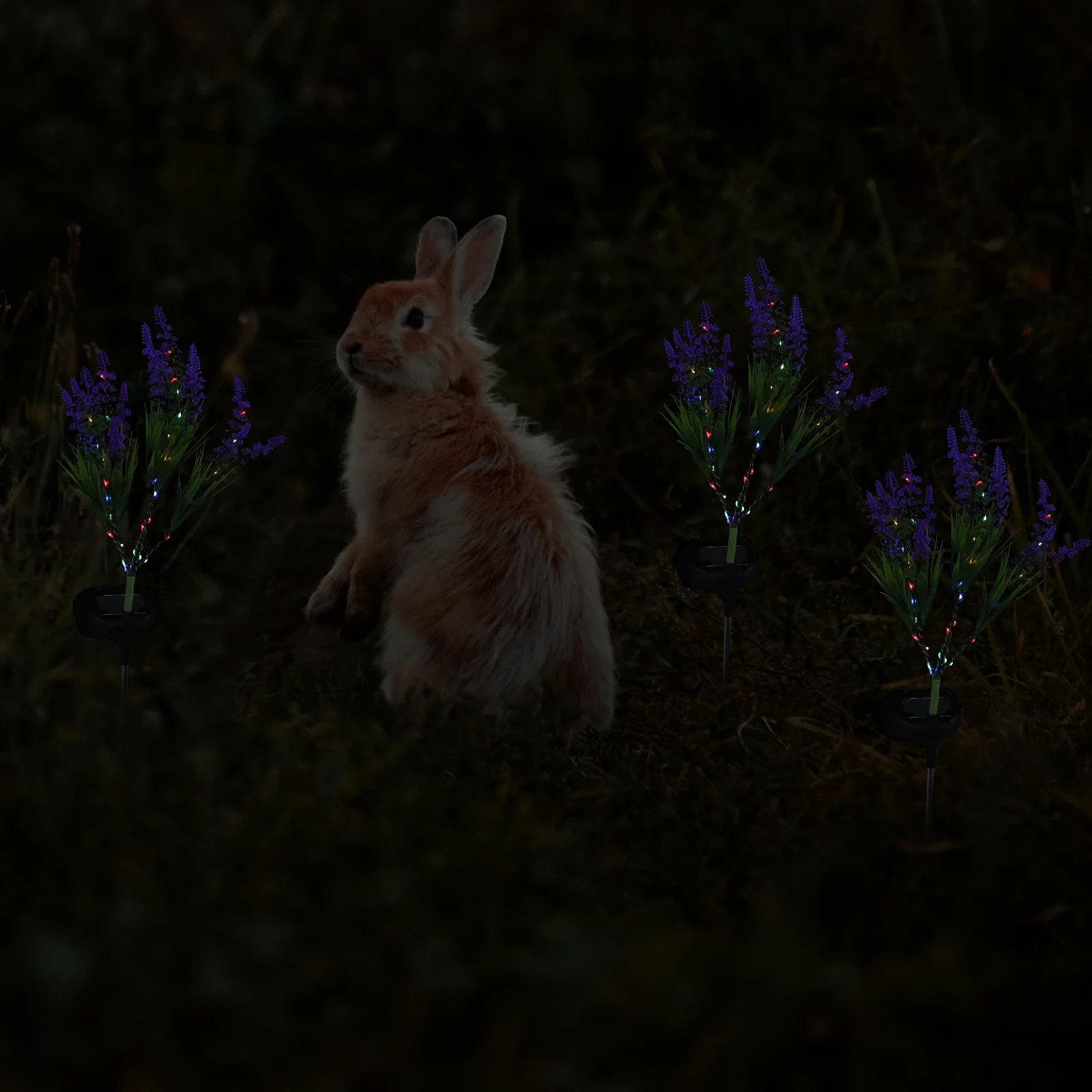 

Lavender Flower Light Solar Lawn Garden Decorative Yard Insert Lamp Premium Durable Energy Saving Outdoor PatiosFlowers